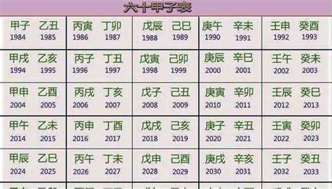 丁年是哪一年|甲子纪年法